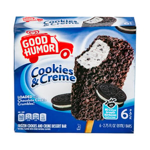 Good Humor Frozen Cookies & Creme Dessert Bar 6 x 81 ml