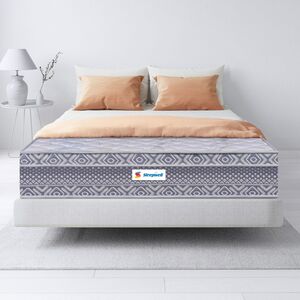 Sleepwell Spine Plus Regular , Visco Rebonded Foam , Queen Bed Size , Bonnell Spring , Neem Fresche Technology , Anti Sag Mattress (200L x 160W x 20H cm)