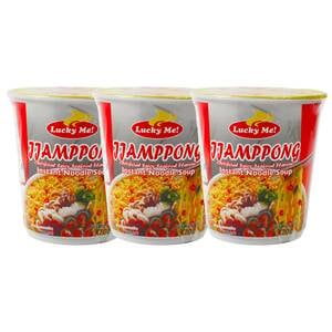 Lucky Me Jjamppong Instant Noodle Soup Big Cup Value Pack 3 x 70 g