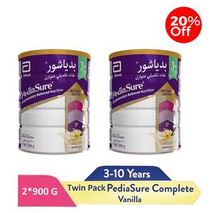 Pediasure Complete And Balanced Nutrition Vanilla Powder 3+ 3-10 Years Value Pack 2 x 900 g