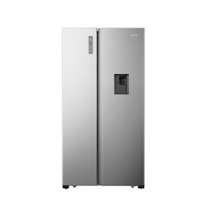 Hisense Side by Side Refrigerator with Water Dispenser, 508L, Stainless Steel Finish, RS670N4WSU1