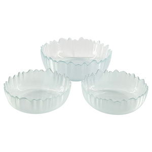 Glascom Decorative Glass Bowl Set, 3 pcs, Amber, KAPA001
