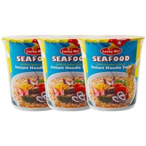 Lucky Me Seafood Instant Noodle Soup Big Cup Value Pack 3 x 70 g