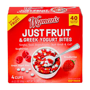 Wyman's Of Maine Just Fruit & Greek Yogurt Bites Raspberries & Strawberries 260 g
