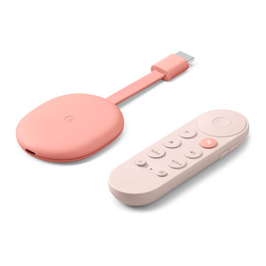 Google Chromecast with Google TV, Streaming Entertainment in 4K HDR, Sunrise/Pink,  GA01920