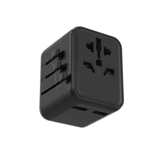 Porodo Dual USB-A Universal Travel Adapter 2.4A, Black, PD-12WUTA-BK