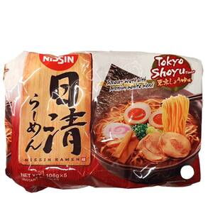 Nissin Ramen Tokyo Shoyu Flavour Instant Noodles 5 x 106 g