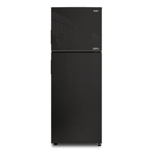 Haier Double Door Refrigerator, 357L Net Capacity, Flash Black, HRF-385BS