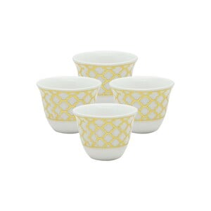 Pearl Ceramic Cawa Cup, 90ml, 4 Pcs, Set-P00003