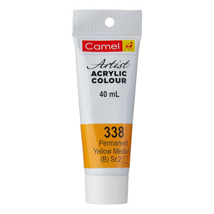 Camel Artist Acrylic Colour, 40 ml, Series 2, 338 Permanent Yellow Medium