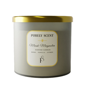 Purely Scent Musk Magnolia 100% Soy Wax Scented Jar Candle