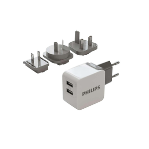 Philips 3.1A Travel Adapter with 4 Exchangeable Plugs, DLP2220/11