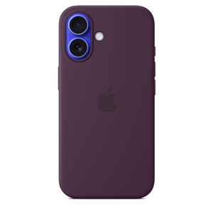 Apple iPhone 16 Silicone Case with MagSafe, Plum, MYY43ZM/A