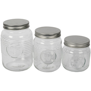 Crystal Drops Glass Canister 51176 3pcs Set