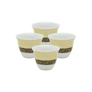 Pearl Ceramic Cawa Cup, 90ml, 4 Pcs, Set-P00005