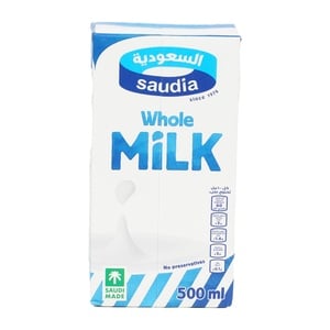Saudia UHT Whole Milk 500 ml