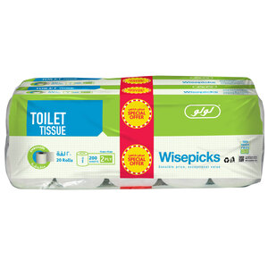 LuLu Wisepicks Toilet Tissue Rolls 2ply 20 x 200 Sheets