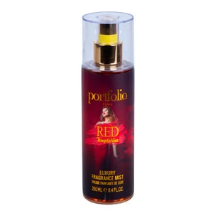 Portfolio Red Temptation Luxury Fragrance Mist For Women 250ml