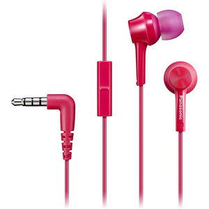 Panasonic In Ear Wired Headphone, Pink, RP-TCM115GCP