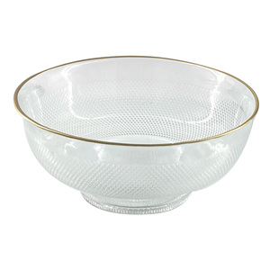 Glascom Decorative Glass Bowl, 22 cm, Clear, YY1011
