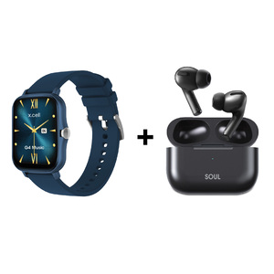 X.Cell Smartwatch G4 Blue + Earbuds Soul-8 Pro Black