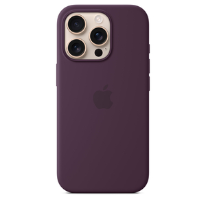 Apple iPhone 16 Pro Silicone Case with MagSafe, Plum, MYYM3ZM/A