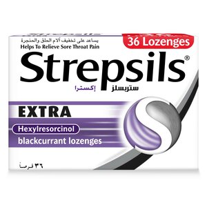 Strepsils Extra Blackcurrant Lozenges 36 pcs