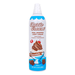 Classic Cream Real Whipped Light Cream Chocolate 368 g