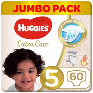 Huggies Extra Care Size 5 12 -22 kg Jumbo Pack 60pcs