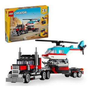 Lego Flatbed Truck with Helicopter, 8 pcs, 31146