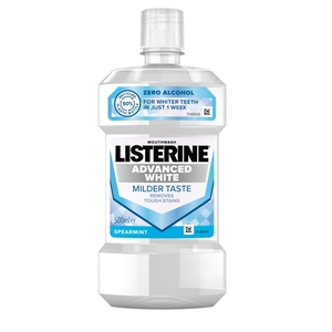 Listerine Advanced White Zero Alcohol Spearmint Mouthwash 500 ml