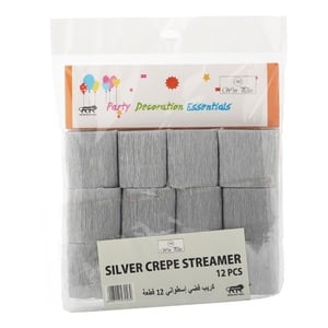 Win Plus Silver Crepe Paper Round EX306 12pcs