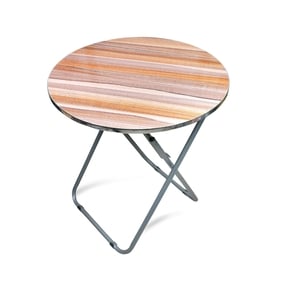 GTT Wooden Round Folding Table with Metalic Stand, WT5245