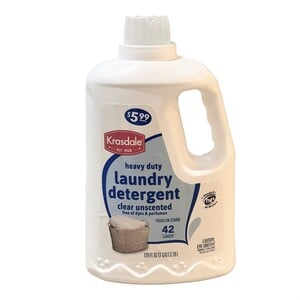 Krasdale Heavy Duty Laundry Detergent Clear Unscented 3.78 Litres