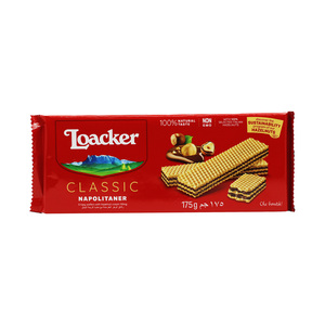 Loacker Napolitaner Crispy Wafer Filled With Hazelnut Cream 175 g