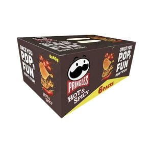 Pringles Hot & Spicy Potato Chips Value Pack 6 x 40 g