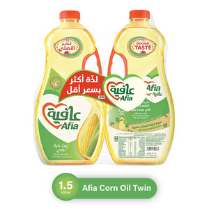 Afia Pure Corn Oil Value Pack 2 x 1.5 Litres