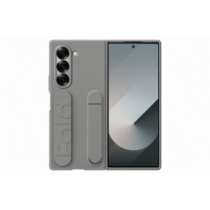 Samsung Z Fold 6 Silicone Grip Case with Stand, Gray, EF-MF956TJEGWW