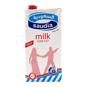 Saudia UHT Low Fat Milk 4 x 1 Litre