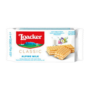 Loacker Crispy Wafers Filled with Milk Cream 45 g