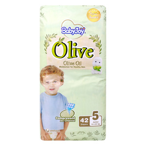 Baby Joy Diaper Olive Oil Moisturizer for Healthy Skin Size 5 Junior 14-23 kg 42 pcs