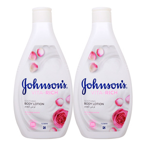 Johnson's Vita-Rich Soothing Body Lotion with Rose Water 400ml 1+1