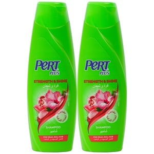 Pert Plus Strength & Shine Shampoo with Henna and Hibiscus Extract Value Pack 2 x 400 ml
