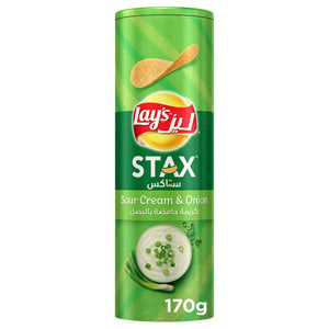 Lay's Stax Sour Cream & Onion Potato Crisps 170 g