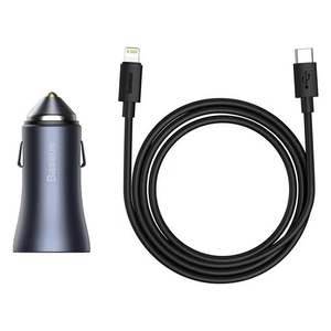 Baseus Dual Port Quick Car Charger, 40 W, Grey, TZCCJD-BOG