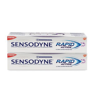 Sensodyne Rapid Action Toothpaste Value Pack 2 x 75 ml