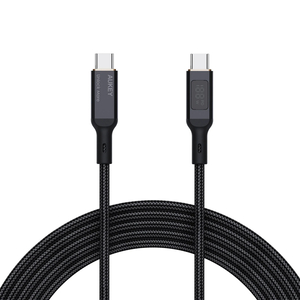 Aukey USB-C to USB-C Cable with LCD Display, 1.8m, Black, MCC102