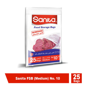 Sanita Food Storage Bags Medium No. 10 Size 40 x 26cm 25 pcs