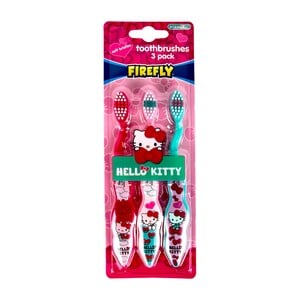 Firefly Hello Kitty Toothbrush For Ages 3+ Soft 3 pcs