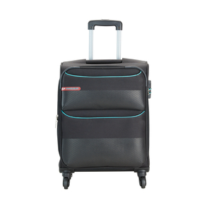 VIP Essencia 4 Wheel Spinner Soft Trolley, 55 cm, Black